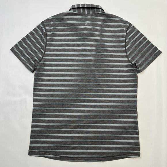 Lululemon Polo Shirt Mens XL Striped Athletic Golf Lightweight Performance Top - Picture 2 of 10